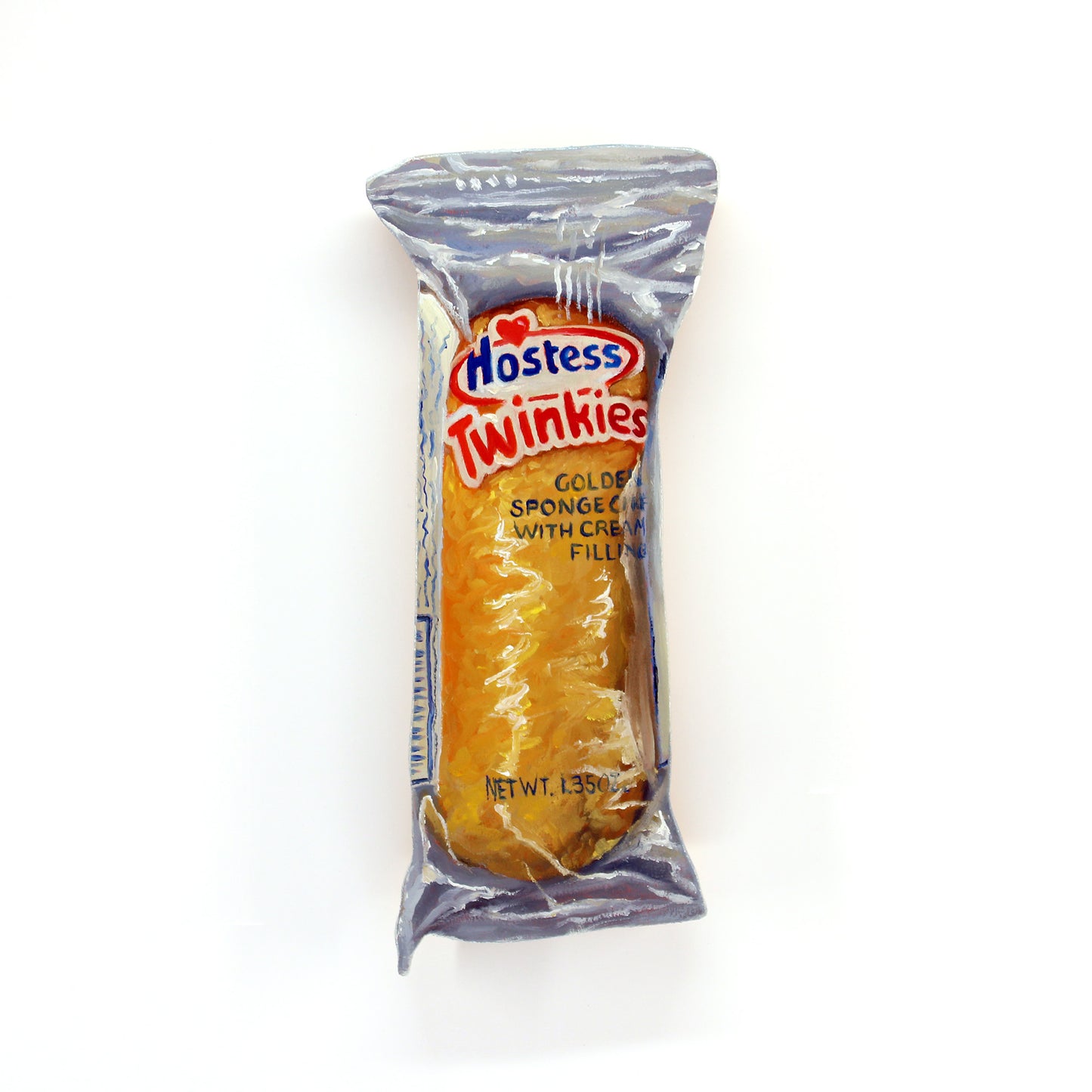 "Twinkie 2024" 4x10" Original 3D Cut-Out Oil Painting by Abra Johnson