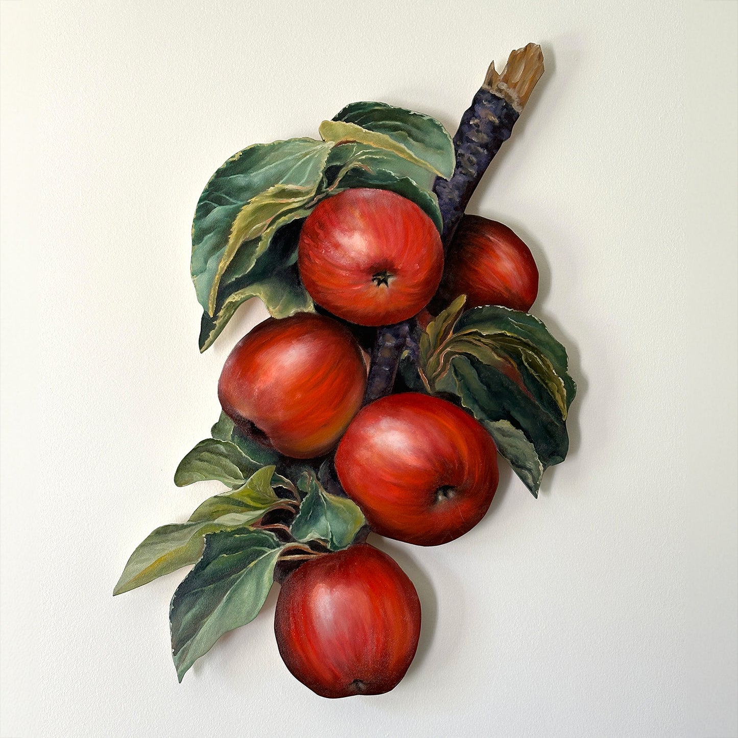 "Apple Orchard" 19x31" Original 3D Cut-Out Oil Painting by Abra Johnson
