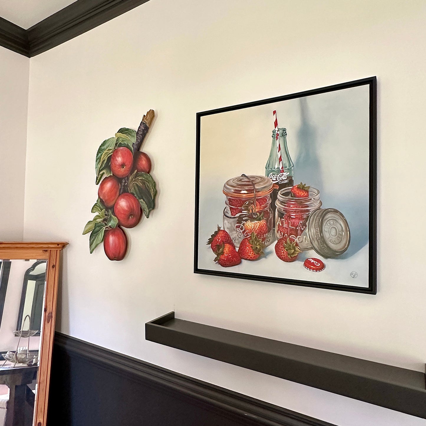 "Apple Orchard" 19x31" Original 3D Cut-Out Oil Painting by Abra Johnson