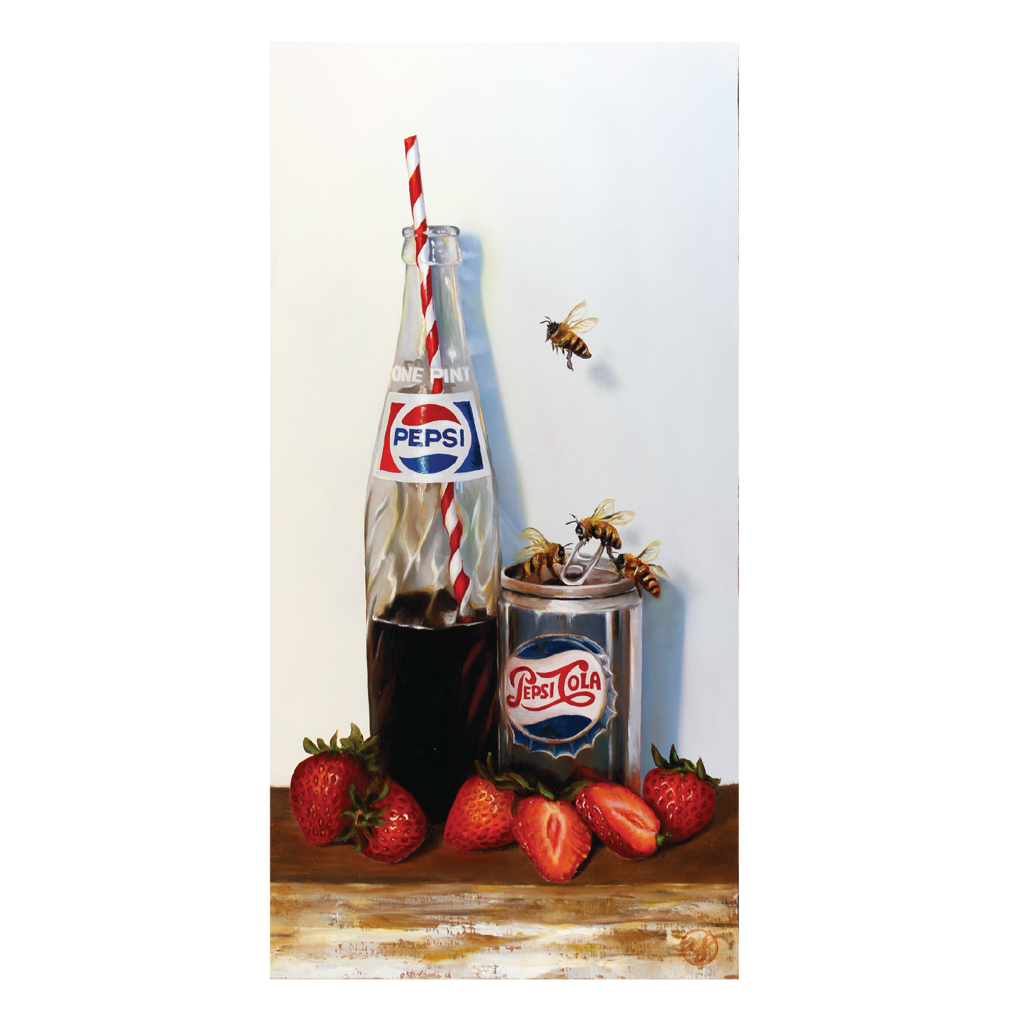 "Buzz & Fizz" 10x20 Original Oil Painting by Abra Johnson