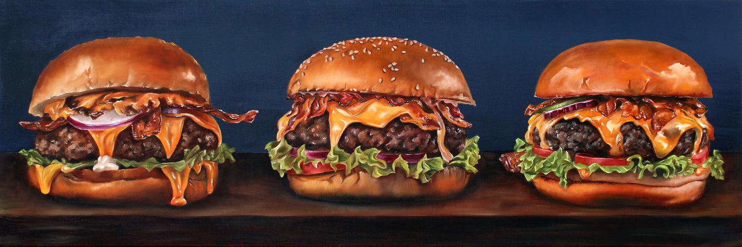 "Triple Pounder" 16x48 Original Oil Painting by Abra Johnson