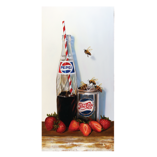 "Buzz & Fizz" 10x20 Original Oil Painting by Abra Johnson