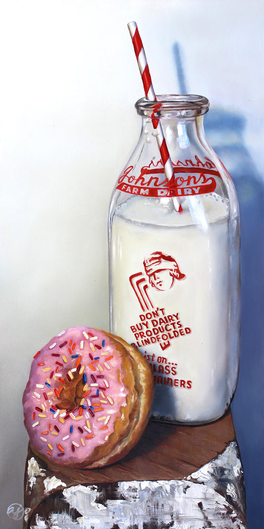 "Insist On Glass" 12x24 Original Oil Painting by Abra Johnson