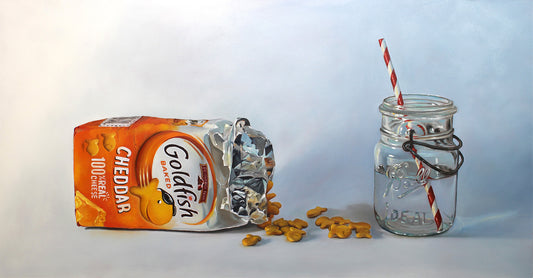 "Fish Out of Water" 18x36 Original Oil Painting by Abra Johnson
