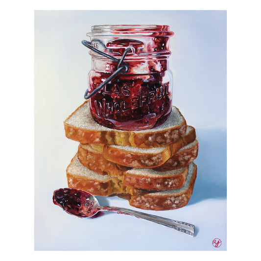 "Jammin' Bread" 16x20 Original Oil Painting by Abra Johnson