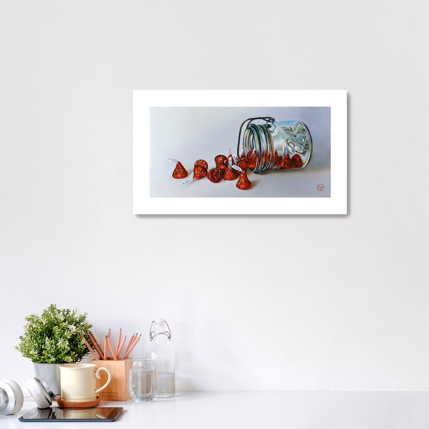 "Jar Full of Kisses I" Fine Art Print