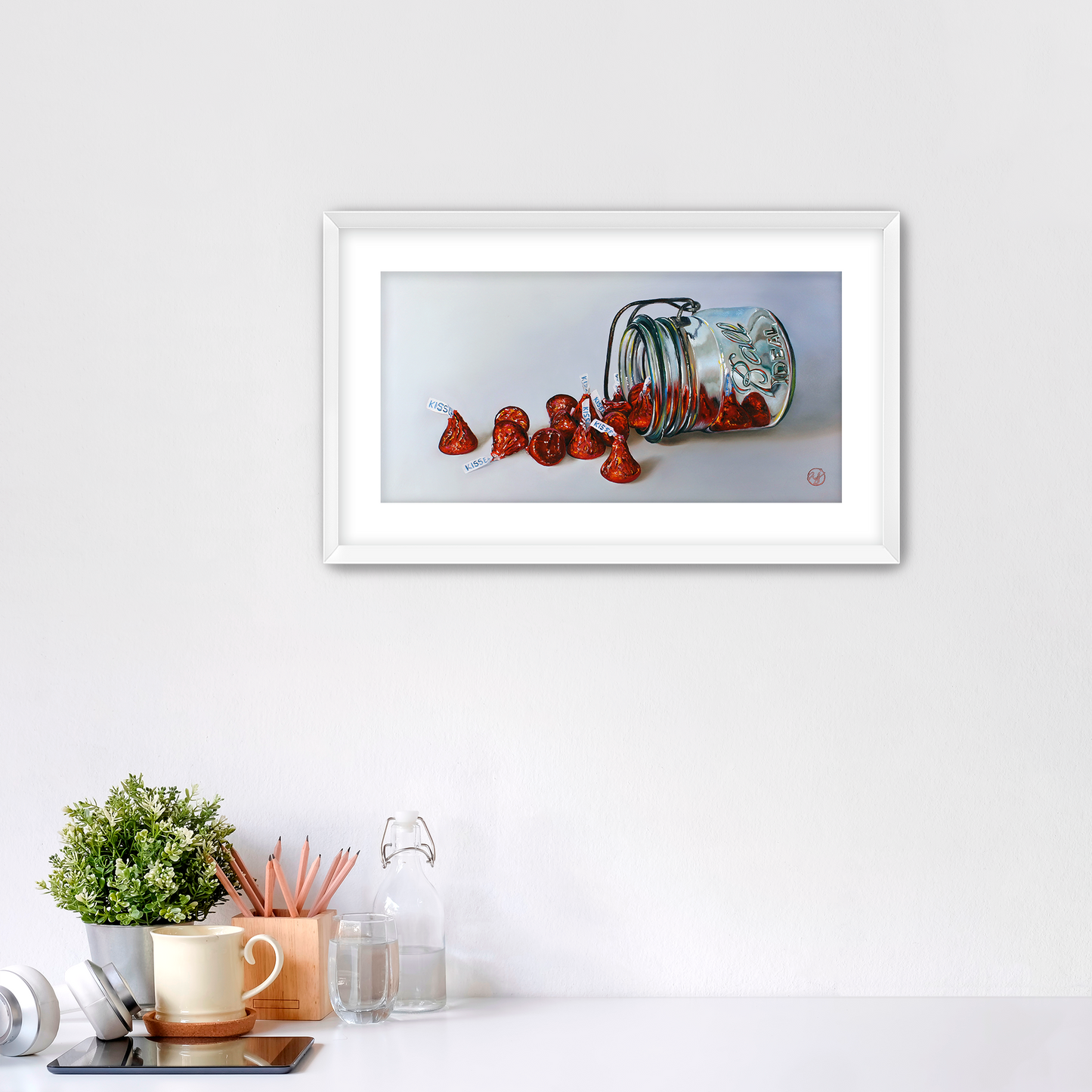 "Jar Full of Kisses I" Fine Art Print