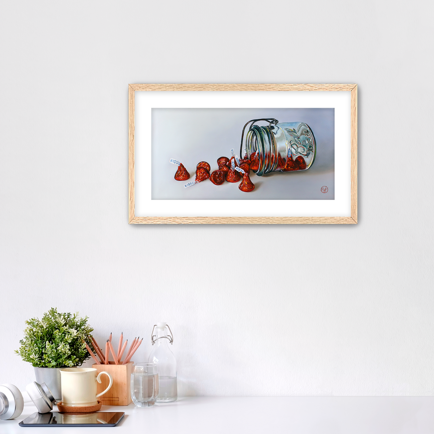 "Jar Full of Kisses I" Fine Art Print