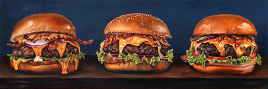 "Triple Pounder" 16x48 Original Oil Painting by Abra Johnson