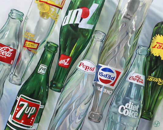 "Vintage Soda" 16x20 Original Oil Painting by Abra Johnson